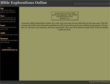 Tablet Screenshot of bibleexplorations.org